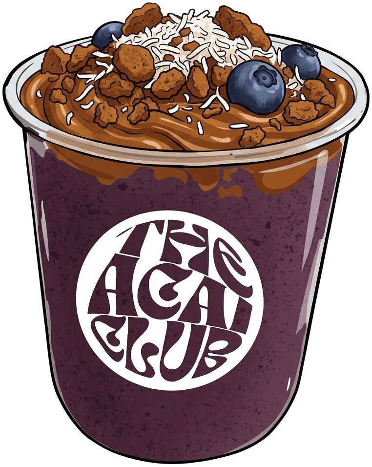 AMAZON açaí bowl — Base açaí, dulce de leche, coconut, lotus, blueberries